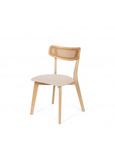 Silla de madera roble SHIRLEY diseño escandinavo con...