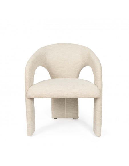 Cadeira totalmente estofada com design orgânico LORETTA