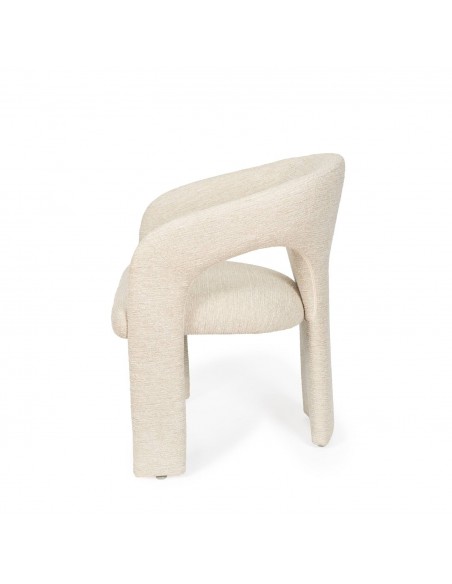 Cadeira totalmente estofada com design orgânico LORETTA