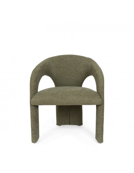 Cadeira totalmente estofada com design orgânico LORETTA