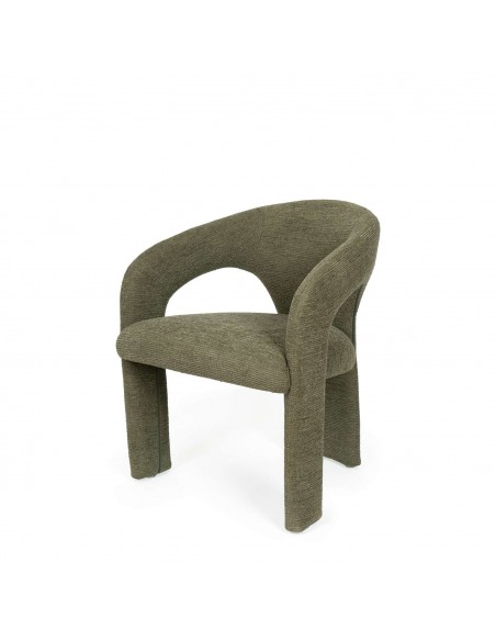 Cadeira totalmente estofada com design orgânico LORETTA
