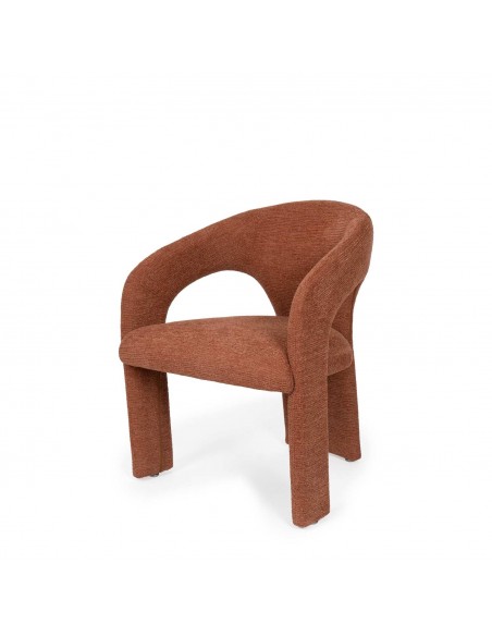 Cadeira totalmente estofada com design orgânico LORETTA