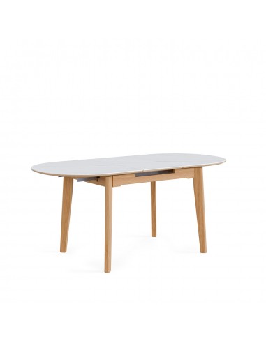 Mesa extensível em porcelânico branco VELMA...