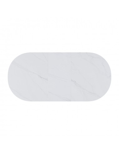 Mesa extensível em porcelânico branco VELMA...
