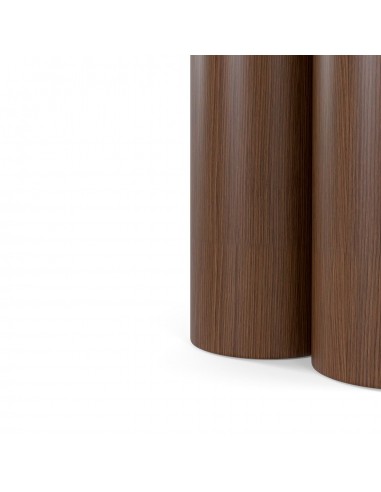 Mesa redonda en porcelánico Travertino TRACY...