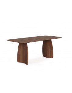 Mesa de madeira nogueira minimalista KIMBERLY 200 x 90