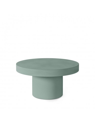 Mesa de centro en microcemento verde DONATO 80 cm