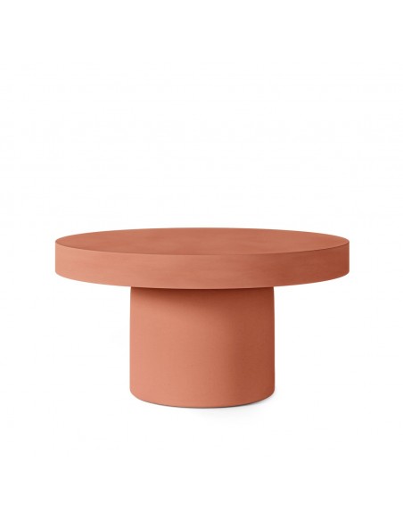 Mesa de centro em microcimento terracota DONATO 80 cm