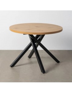 Mesa redonda extensible 100(140) GALA MDF Roble y metal...