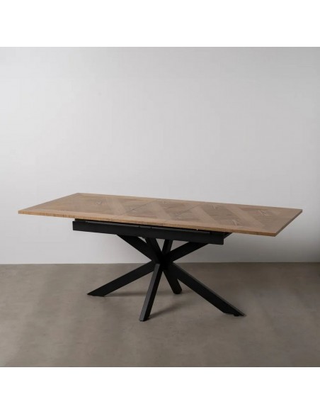 Mesa extensible Oslo 160(200) x 90, laminado simil madera y metal