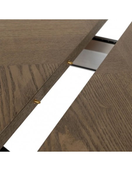 Mesa extensível Oslo 160(200) x 90, laminado com aspeto de madeira e metal