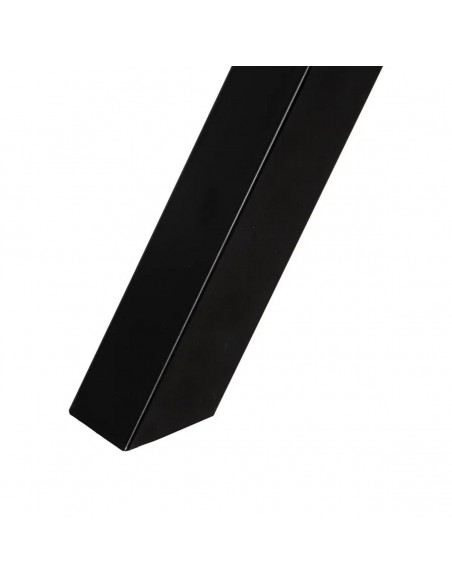 Mesa redonda extensible Gaia 120 (160) porcelánico blanco y metal negro