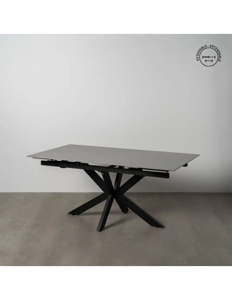 Mesa extensible 170(220) x 90 NALU porcelánico gris y metal