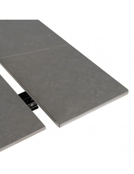 Mesa extensível 170(220) x 90 NALU em porcelânico cinza e metal