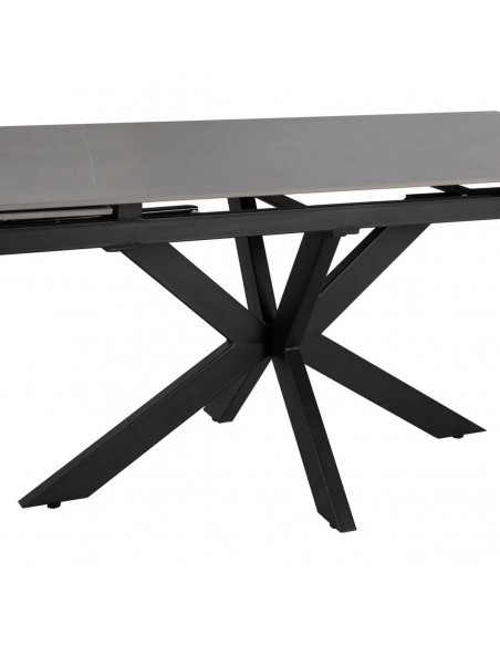 Mesa extensível 170(220) x 90 NALU em porcelânico cinza e metal