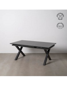 Mesa extensible 180(240) x 100 LUNA, cristal porcelánico...