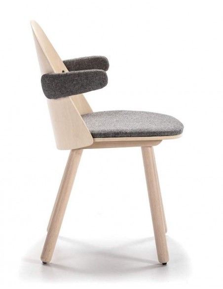 TEULAT SILLA CON BRAZOS UMA, madera natural