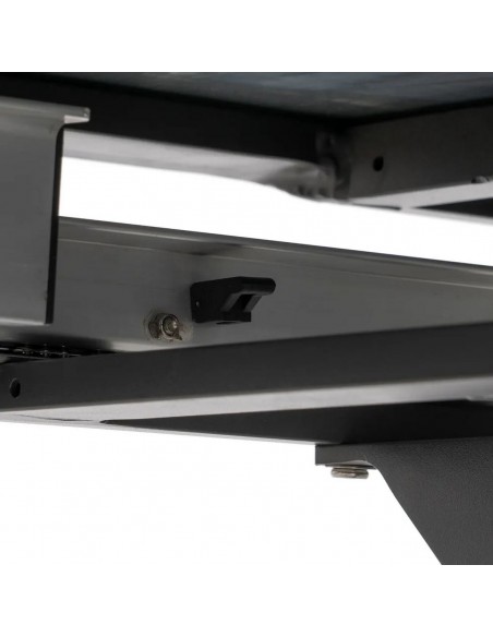 Mesa extensível 180(240) x 100 LUNA, vidro porcelânico antracite e alumínio