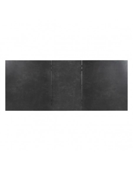 Mesa extensível 180(240) x 100 LUNA, vidro porcelânico antracite e alumínio