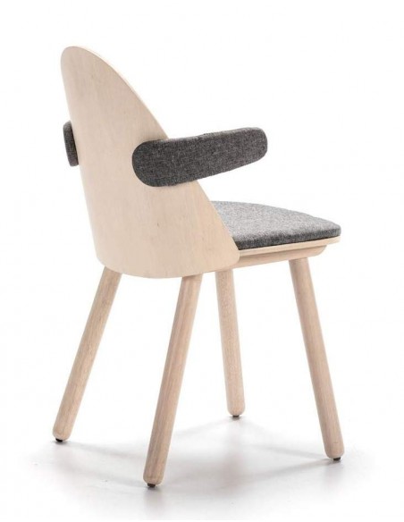 TEULAT SILLA CON BRAZOS UMA, madera natural