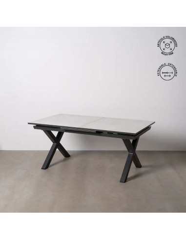 Mesa extensible 180(240) x 100 LUNA, cristal...