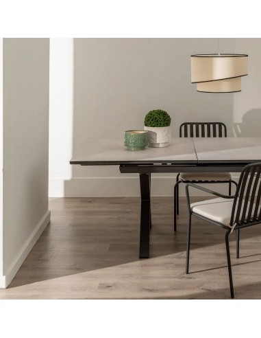 Mesa extensible 180(240) x 100 LUNA, cristal...