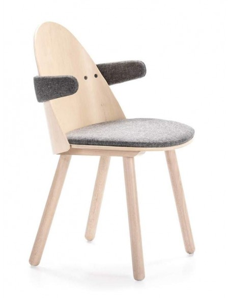 TEULAT SILLA CON BRAZOS UMA, madera natural