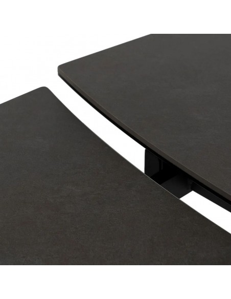 Mesa extensible Altea 180(260) x 90, cristal porcelánico gris.