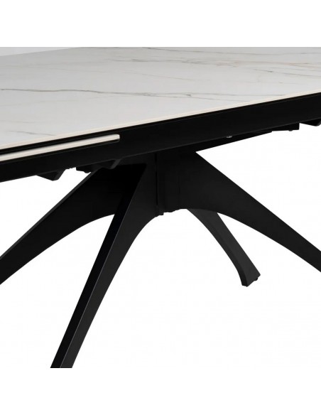 Mesa extensible Altea 180(260) x 90, cristal porcelánico simil mármol