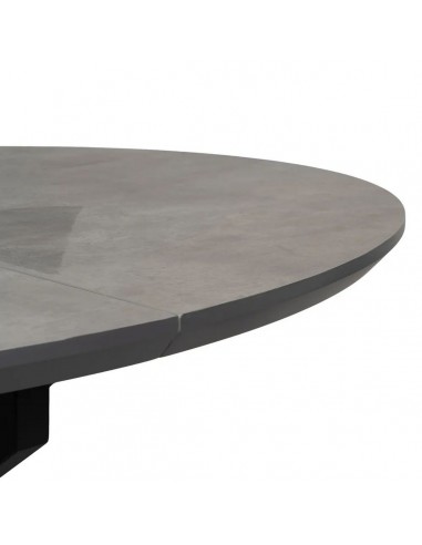 Mesa Extensible Redonda 120-160 NEXO MDF gris y...