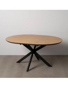 Mesa redonda extensível NEXO 120-160 em MDF cor carvalho... 2