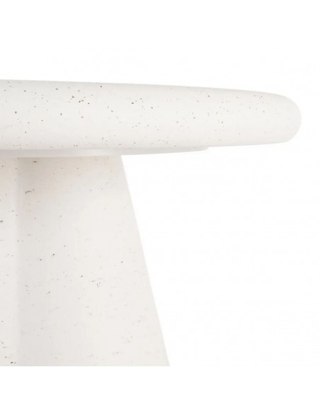 Mesa de sala design moderno 120 SIRIA em microcimento branco