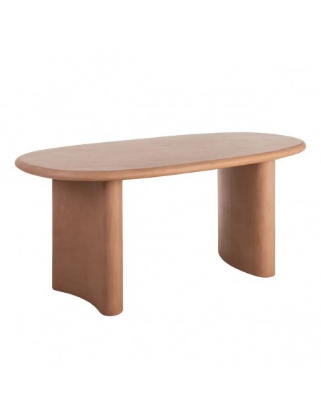 Mesa Comedor ovalada 180x90 SIRI, Terrazo y Microcemento teja