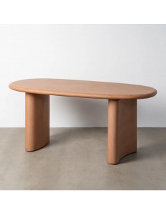 Mesa de jantar oval SIRI 180x90, em terrazo e... 2