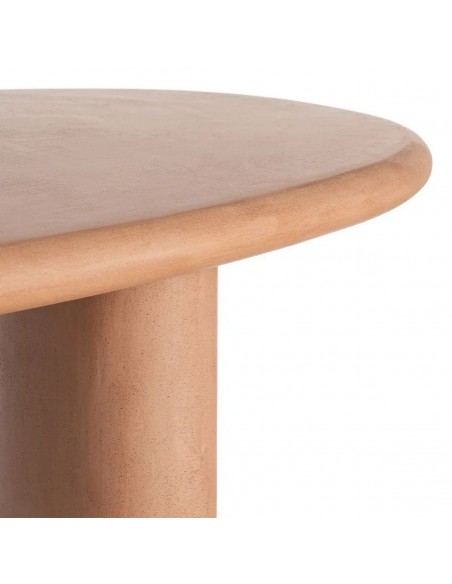 Mesa Comedor ovalada 180x90 SIRI, Terrazo y Microcemento teja