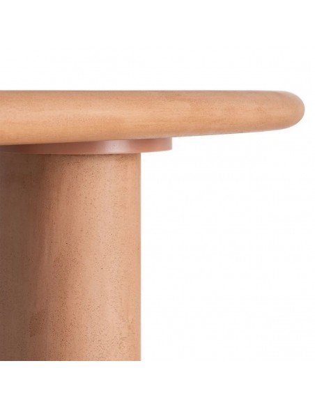 Mesa Comedor ovalada 180x90 SIRI, Terrazo y Microcemento teja