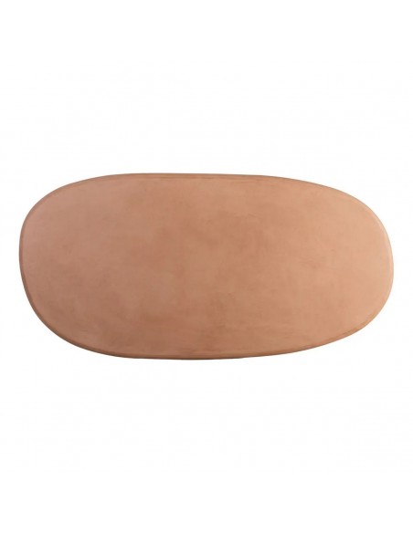 Mesa Comedor ovalada 180x90 SIRI, Terrazo y Microcemento teja