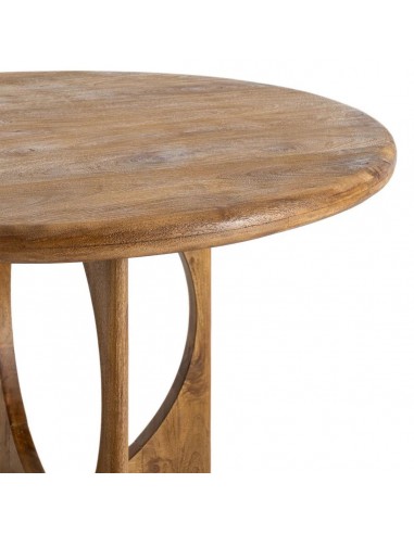 Mesa étnica redonda SIENNA 125 em madeira de...