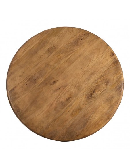 Mesa étnica redonda SIENNA 125 em madeira de manga cor mel