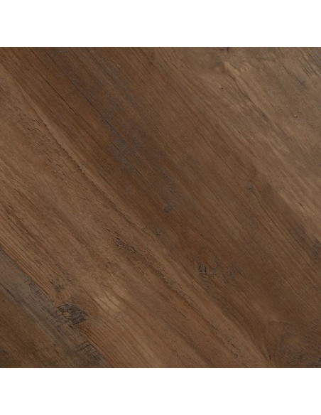 Mesa Comedor Redonda 120 BERNA, MDF nogal y metal negro