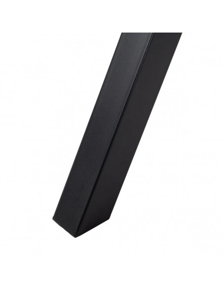 Mesa Comedor Redonda 120 BERNA, MDF nogal y metal negro