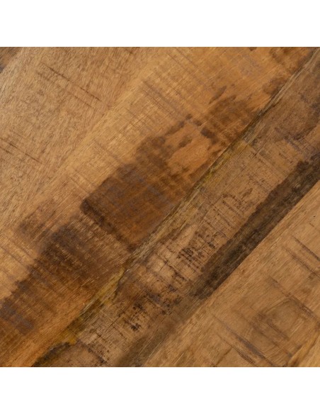 Mesa de jantar redonda OSLO 130 madeira de manga e ferro