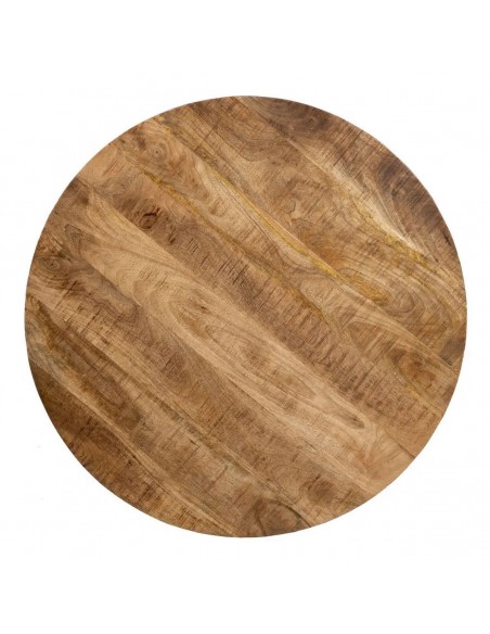 Mesa redonda 90 LYON, Madera de Mango y metal negro