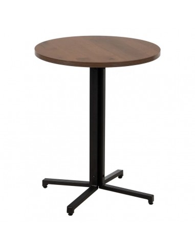 Mesa cocina 60 BISTRO, MDF natural y metal negro