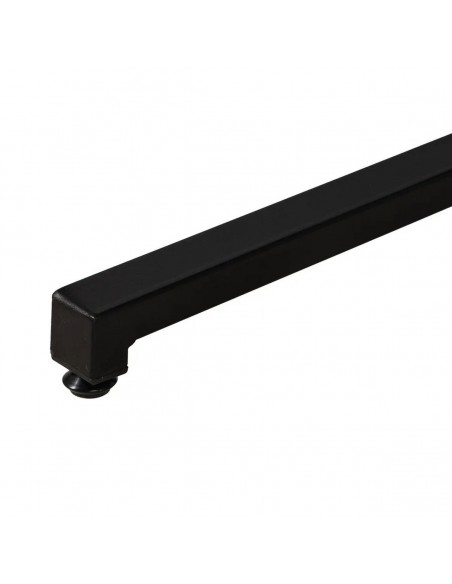 Mesa de cozinha estilo bistrô de 60 cm, em MDF natural e metal preto.