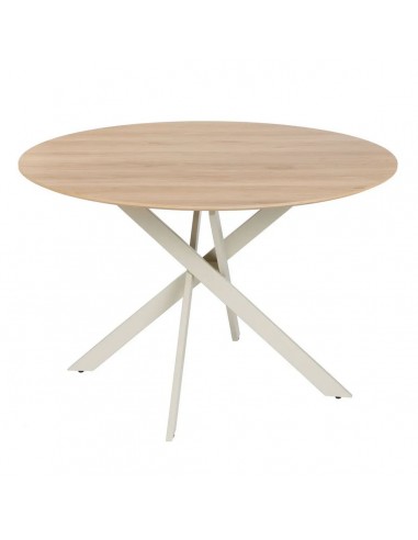 Mesa de Comedor Redonda Ruth120 Natural y Crema...