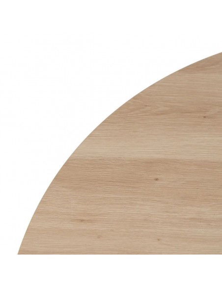 Mesa de Comedor Redonda Ruth120 Natural y Crema de MDF y Metal