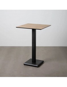 Mesa alta quadrada 68 x 100 CONTRAC em metal e madeira