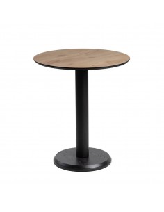 Mesa de cozinha redonda CONTRAC 65 ​​​​em metal e madeira