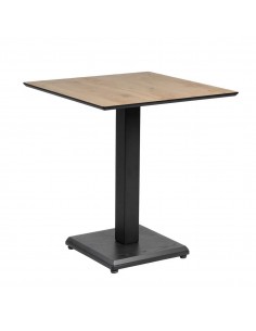 Mesa de cozinha quadrada 68 CONTRAC em metal e madeira